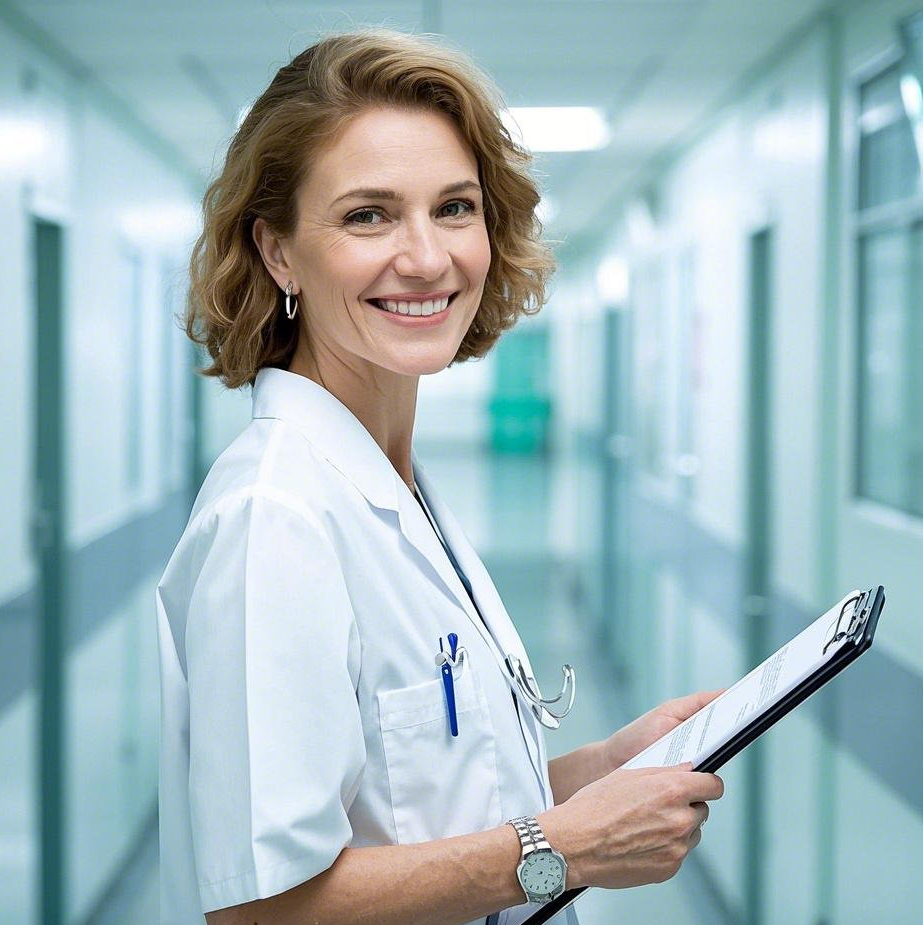 Doctor with clipboard